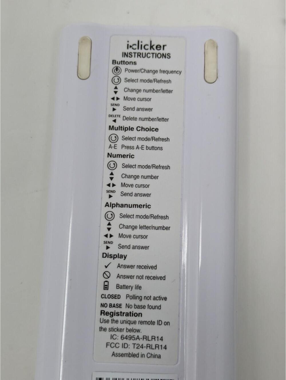 iClicker 2 Student Remote (2nd Edition) Tested - Picture 3 of 3